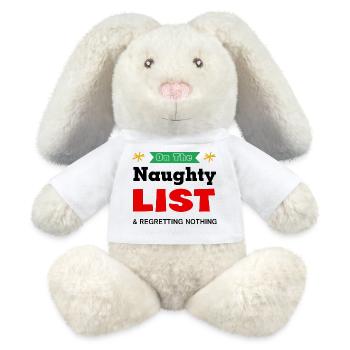 Sur la liste des vilains et ne regrettant rien - Lapin en peluche recyclé MiniFeet® Crème - blanc - Devant