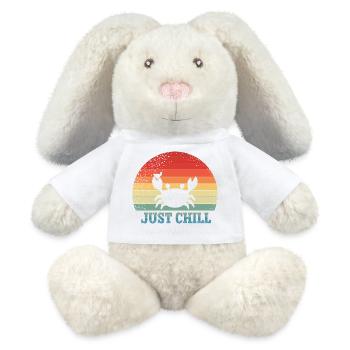 Just chill - crabe des Fêtes - Lapin en peluche recyclé MiniFeet® Crème - blanc - Devant