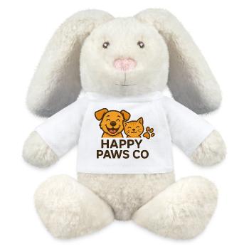 Amis à fourrure - Lapin en peluche recyclé MiniFeet® Crème - blanc - Devant