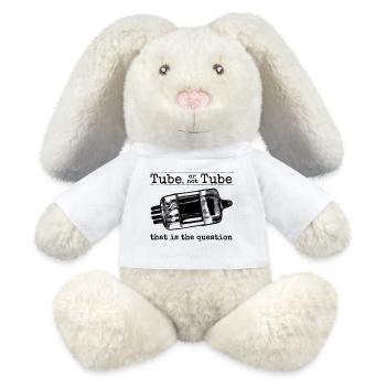 Tube ou pas Tube - Lapin en peluche recyclé MiniFeet® Crème - blanc - Devant