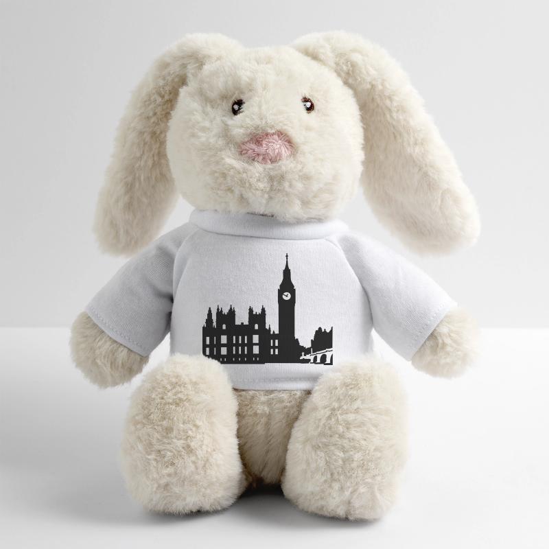Londres Lapin en peluche recyclé MiniFeet® Crème