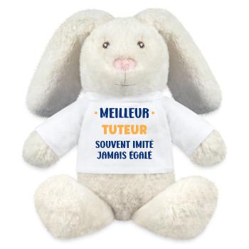 Meilleur Tuteur Imité Jamais Égalé - Lapin en peluche recyclé MiniFeet® Crème - blanc - Devant
