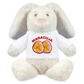 Fruit de l’amour fruit de la passion - Lapin en peluche recyclé MiniFeet® Crème - blanc - Devant