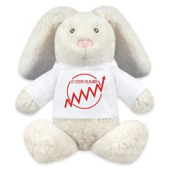 Épingles à cheveux de l’Alpe d’Huez 21 Art cycliste - Lapin en peluche recyclé MiniFeet® Crème - blanc - Devant