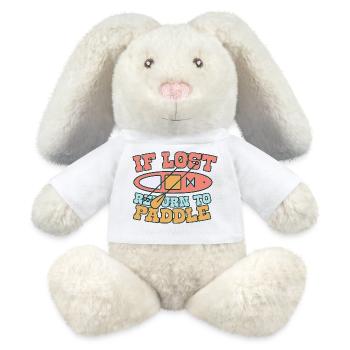 Stand Up Paddle si vous êtes perdu Retournez à la pagaie - Lapin en peluche recyclé MiniFeet® Crème - blanc - Devant