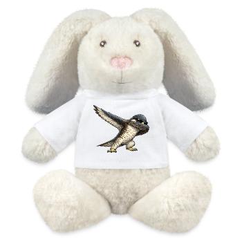 Dabbing Falke - MiniFeet® RecycelHase® Creme - Weiß - Vorne