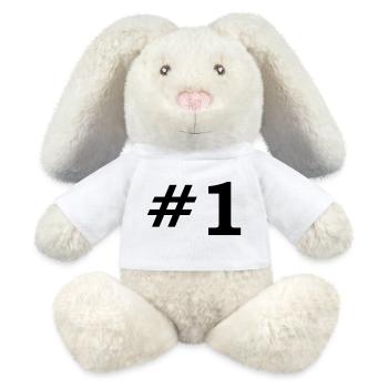 Number One - MiniFeet® RecycelHase® Bunny Cream - white - Front