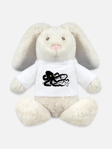8bit pixel octopus - MiniFeet® RecycelHase® Bunny Cream - white