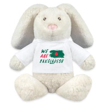 Wir sind Bangladesch - MiniFeet® RecycelHase® Creme - Weiß - Vorne