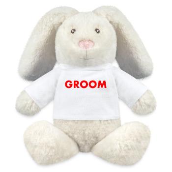 Groom - Lapin en peluche recyclé MiniFeet® Crème - blanc - Devant