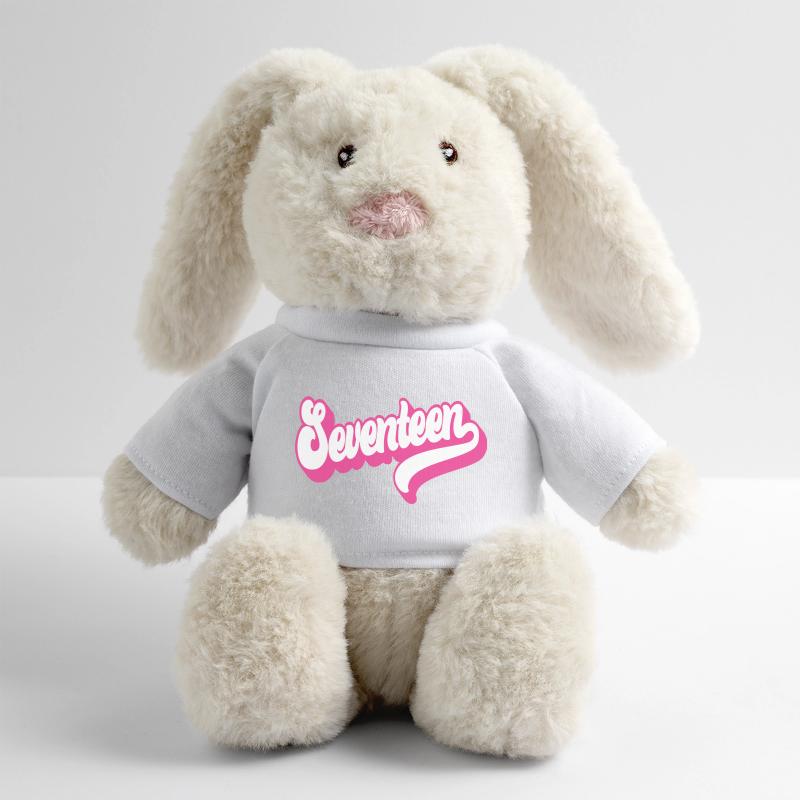 Dix-sept 17e anniversaire pour les filles de 17 ans Lapin en peluche recyclé MiniFeet® Crème