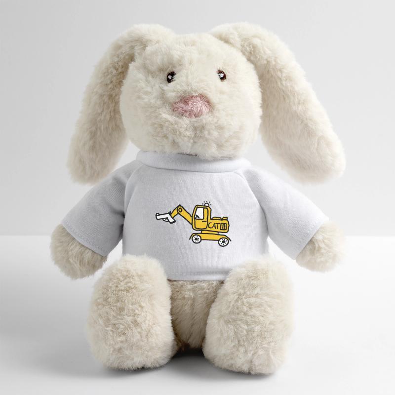 Danger pour la construction Lapin en peluche recyclé MiniFeet® Crème