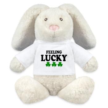 feeling lucky - MiniFeet® RecycelHase® Creme - Weiß - Vorne
