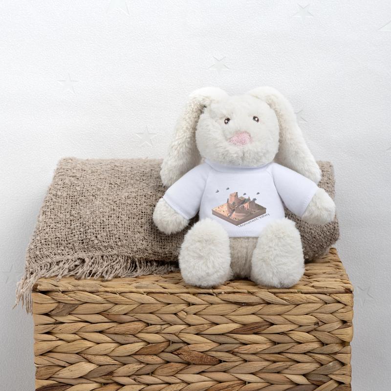 Geometric low poly Monument Valley MiniFeet® RecycelHase® Bunny Cream