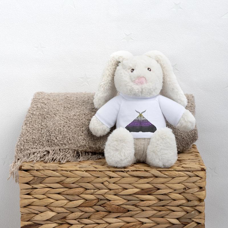 Non Binary Pride Moth Motif A MiniFeet® RecycelHase® Bunny Cream
