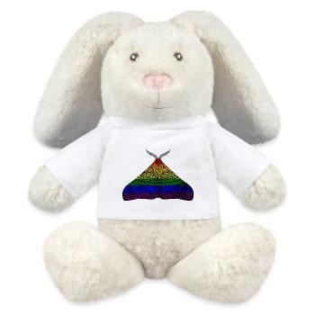 Papillon de la fierté - Lapin en peluche recyclé MiniFeet® Crème - blanc - Devant