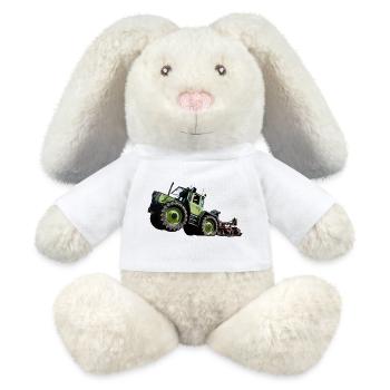 Green tractor MB trac 1300 high starter - MiniFeet® RecycelHase® Bunny Cream - white - Front