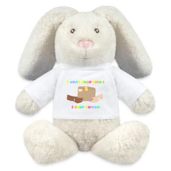 Shop Small, Shop Human - Lapin en peluche recyclé MiniFeet® Crème - blanc - Devant