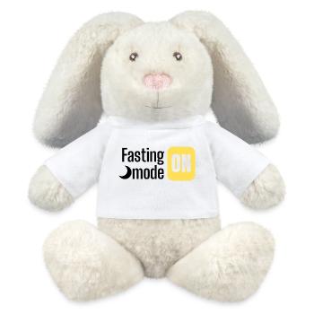 Fasting mode ON text design - MiniFeet® RecycelHase® Bunny Cream - white - Front