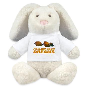 FOLLOW YOUR DREAMS - MiniFeet® RecycelHase® Creme - Weiß - Vorne