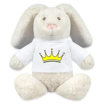 Krone Symbol - MiniFeet® RecycelHase® Creme - Weiß - Vorne