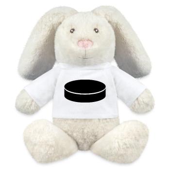 Palet de hockey - Lapin en peluche recyclé MiniFeet® Crème - blanc - Devant