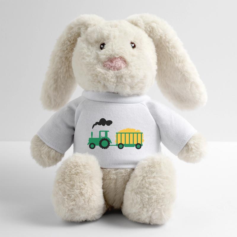 traktor kind geschenk MiniFeet® RecycelHase® Creme