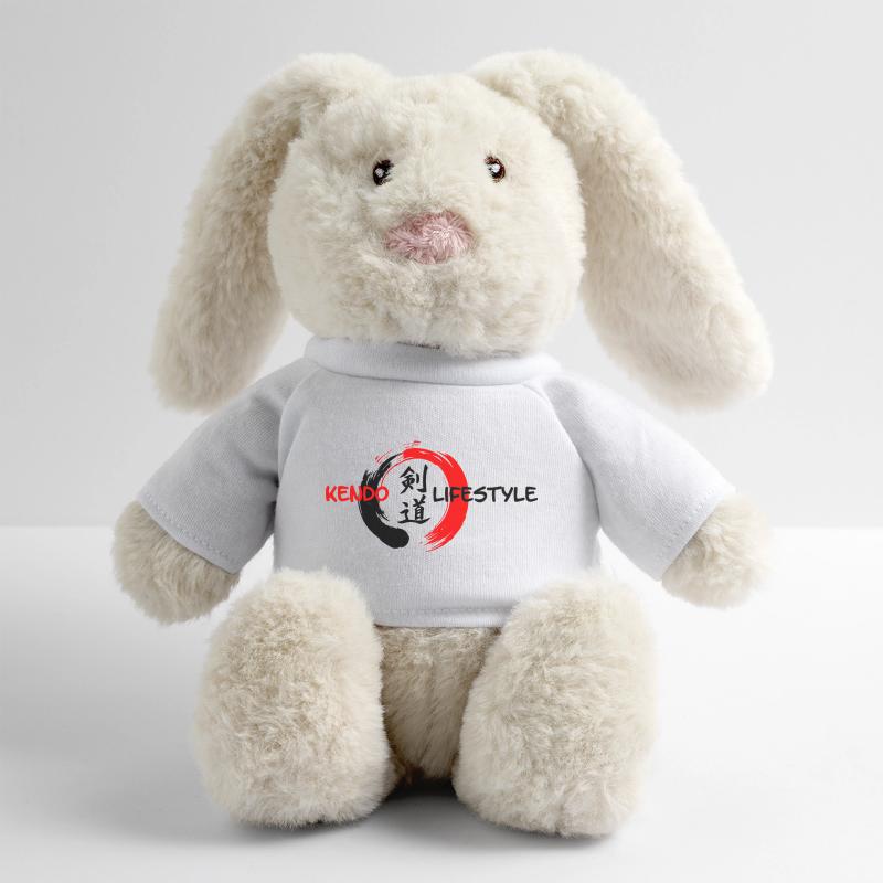 Kendo Japanese script in enso zen circle MiniFeet® RecycelHase® Bunny Cream