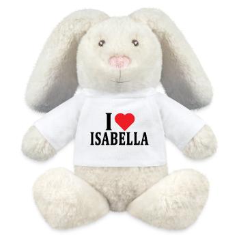 t-shirt I love Isabella t-shirt gift idea - MiniFeet® RecycelHase® Bunny Cream - white - Front