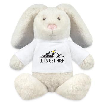 Mountains - Let's Get High - MiniFeet® RecycelHase® Bunny Cream - white - Front