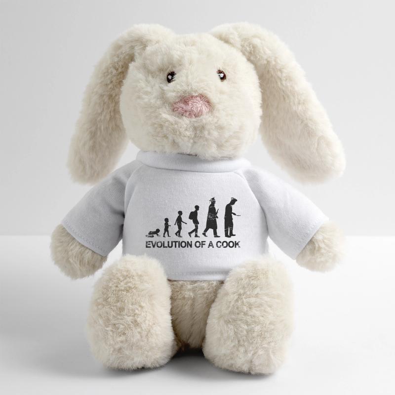 Évolution du chef Lapin en peluche recyclé MiniFeet® Crème