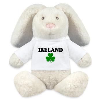 Trèfle d’Irlande - Lapin en peluche recyclé MiniFeet® Crème - blanc - Devant