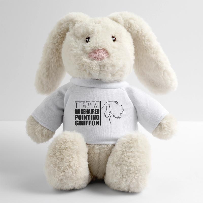 TEAM Wirehaired Pointing Griffon Dogs Wilsigns MiniFeet® RecycelHase® Bunny Cream