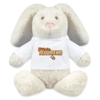 Fk the Algorithm – Digital Rebellion - MiniFeet® RecycelHase® Bunny Cream - white - Front
