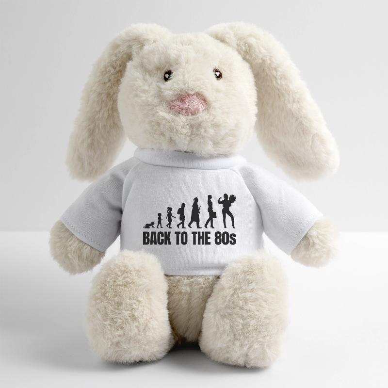 Évolution des années 80 Lapin en peluche recyclé MiniFeet® Crème