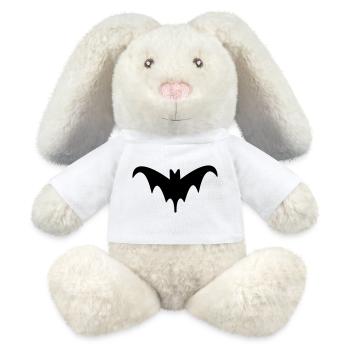 Chauve-souris Halloween Art 2 - Lapin en peluche recyclé MiniFeet® Crème - blanc - Devant