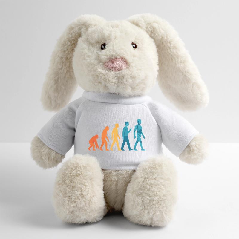 Évolution vers le contour du robot Lapin en peluche recyclé MiniFeet® Crème