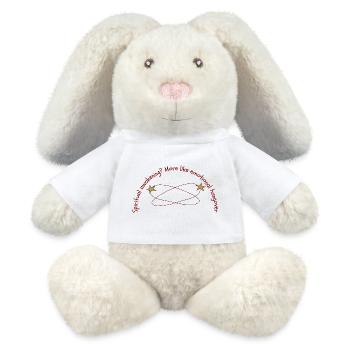 Spirituelles Erwachen Emotionaler Kater Zitat - MiniFeet® RecycelHase® Creme - Weiß - Vorne