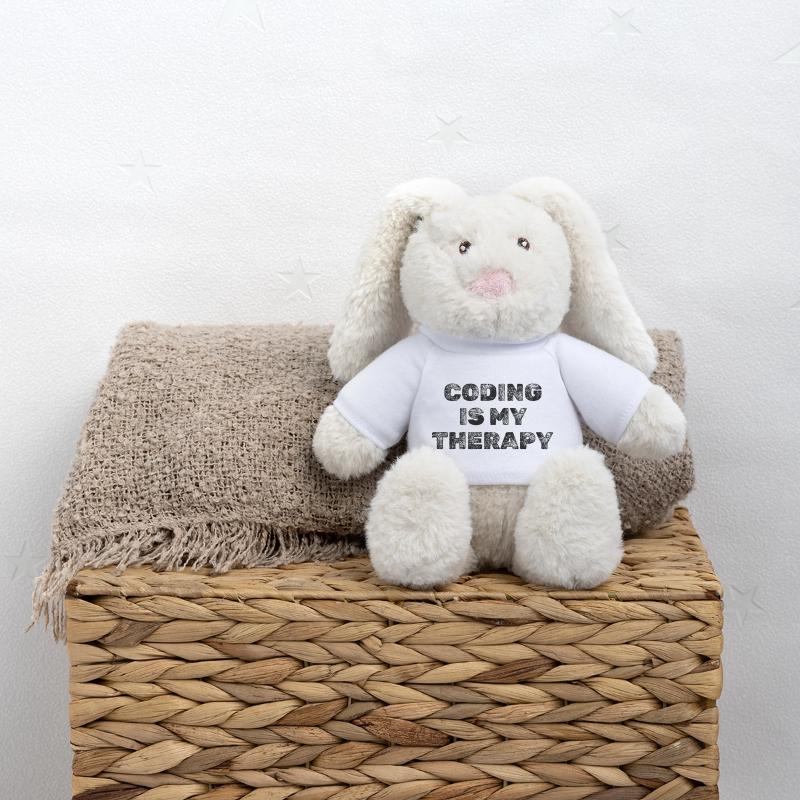 Coding Is My Therapy Developer Saying MiniFeet® RecycelHase® Bunny Cream