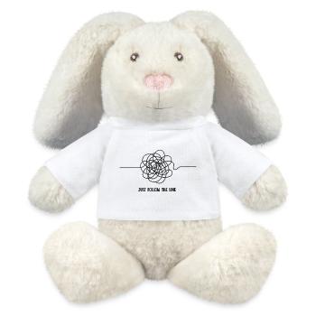 JUST FOLLOW THE LINE - MiniFeet® RecycelHase® Bunny Cream - white - Front
