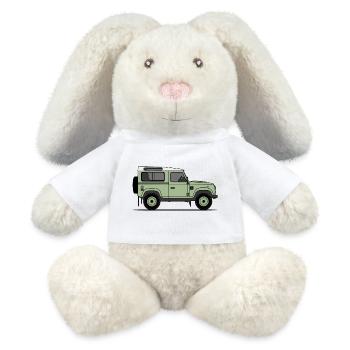 Defender 90 - Lapin en peluche recyclé MiniFeet® Crème - blanc - Devant