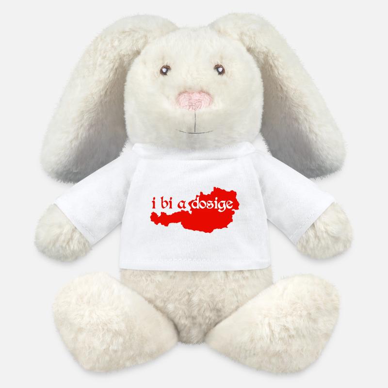 i bi a Dosige - ich bin eine Einheimische, Dialekt - MiniFeet® RecycelHase® Creme - Weiß