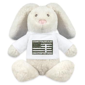 Armée, Guerre, Militaire, Uniforme, Force, Soldat Camouflage - Lapin en peluche recyclé MiniFeet® Crème - blanc - Devant