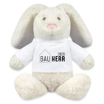 Constructeur avec maison 2026 - Lapin en peluche recyclé MiniFeet® Crème - blanc - Devant