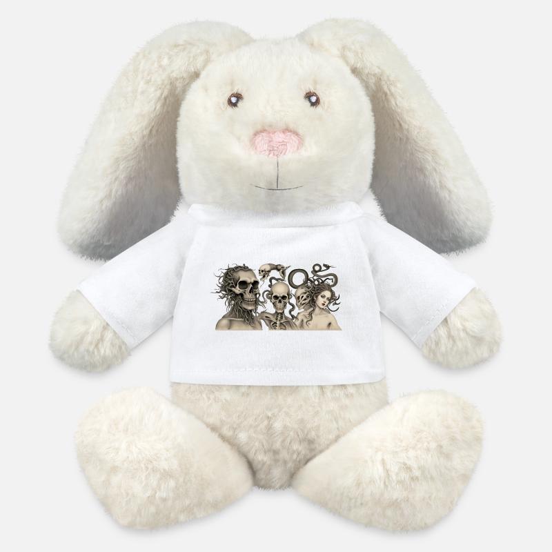 THE DAMNED #6 - dark hell - MiniFeet® RecycelHase® Bunny Cream - white