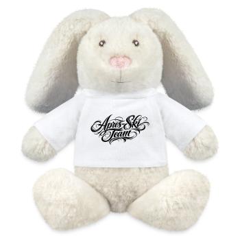 Apres Ski Team Schriftzug - MiniFeet® RecycelHase® Creme - Weiß - Vorne