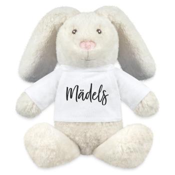 Mädels Handlettering Design - MiniFeet® RecycelHase® Creme - Weiß - Vorne