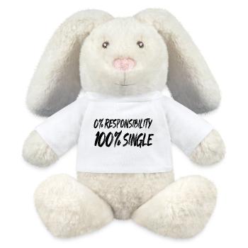 0% Verantwortung, 100% Single - MiniFeet® RecycelHase® Creme - Weiß - Vorne