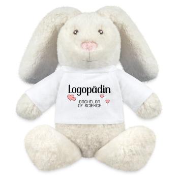 Bachelorstudium Logopädie Logopädin - MiniFeet® RecycelHase® Creme - Weiß - Vorne