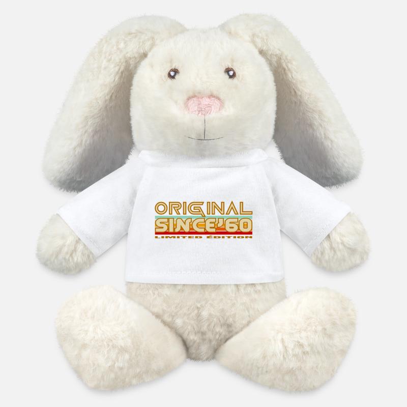 Original Since ’60 Retro Édition Limitée - Lapin en peluche recyclé MiniFeet® Crème - blanc